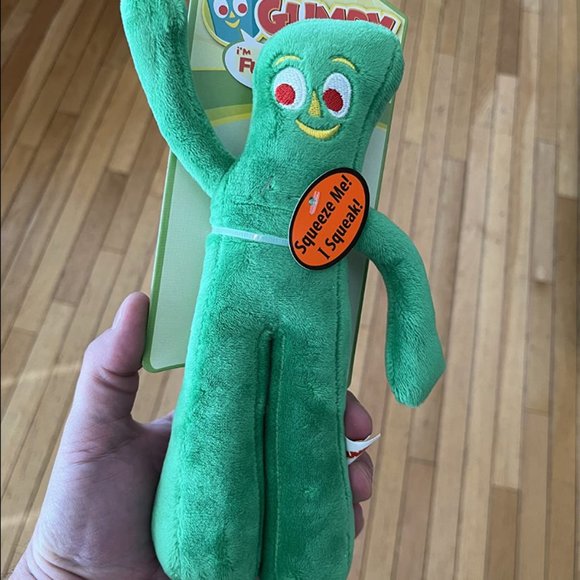 NEW  Gumby Plush Filled Dog Toy, Green, 9 inch - Picture 2 of 3